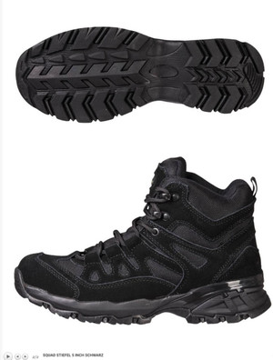 Черевики тактичні MIL-TEC Squad Boots 5 Inch Чорні