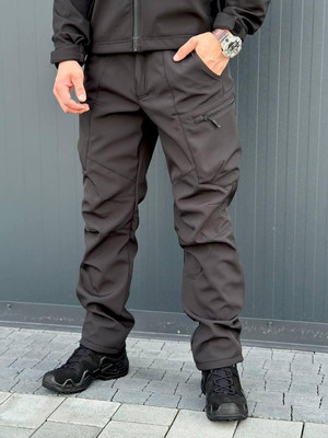 Штани Soft Shell Military Чорні