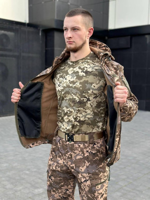 Куртка Softshell B&L піксель коричневий