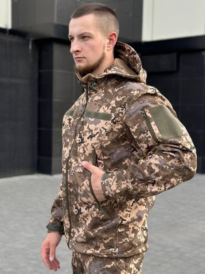 Куртка Softshell B&L піксель коричневий