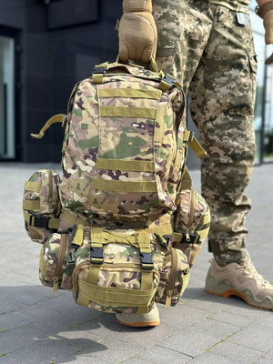 Рюкзак 55л з підсумками Мультикам