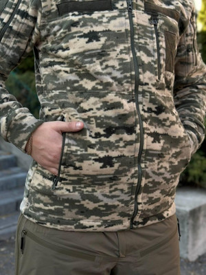 Флісова кофта GEN 10 Піксель з капюшоном