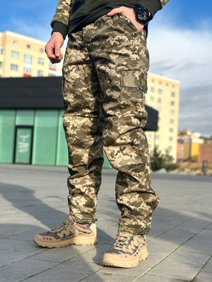 Штани флісові утеплені Піксель Зима